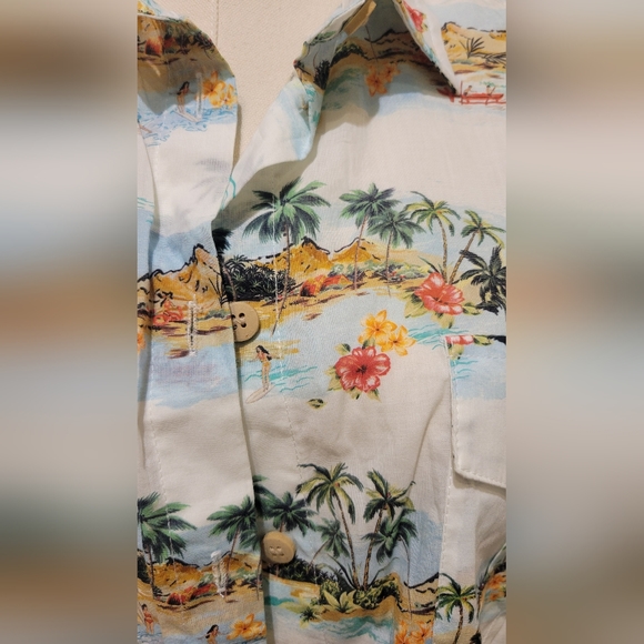 ZARA palm tree print shirt size S - Picture 4 of 8